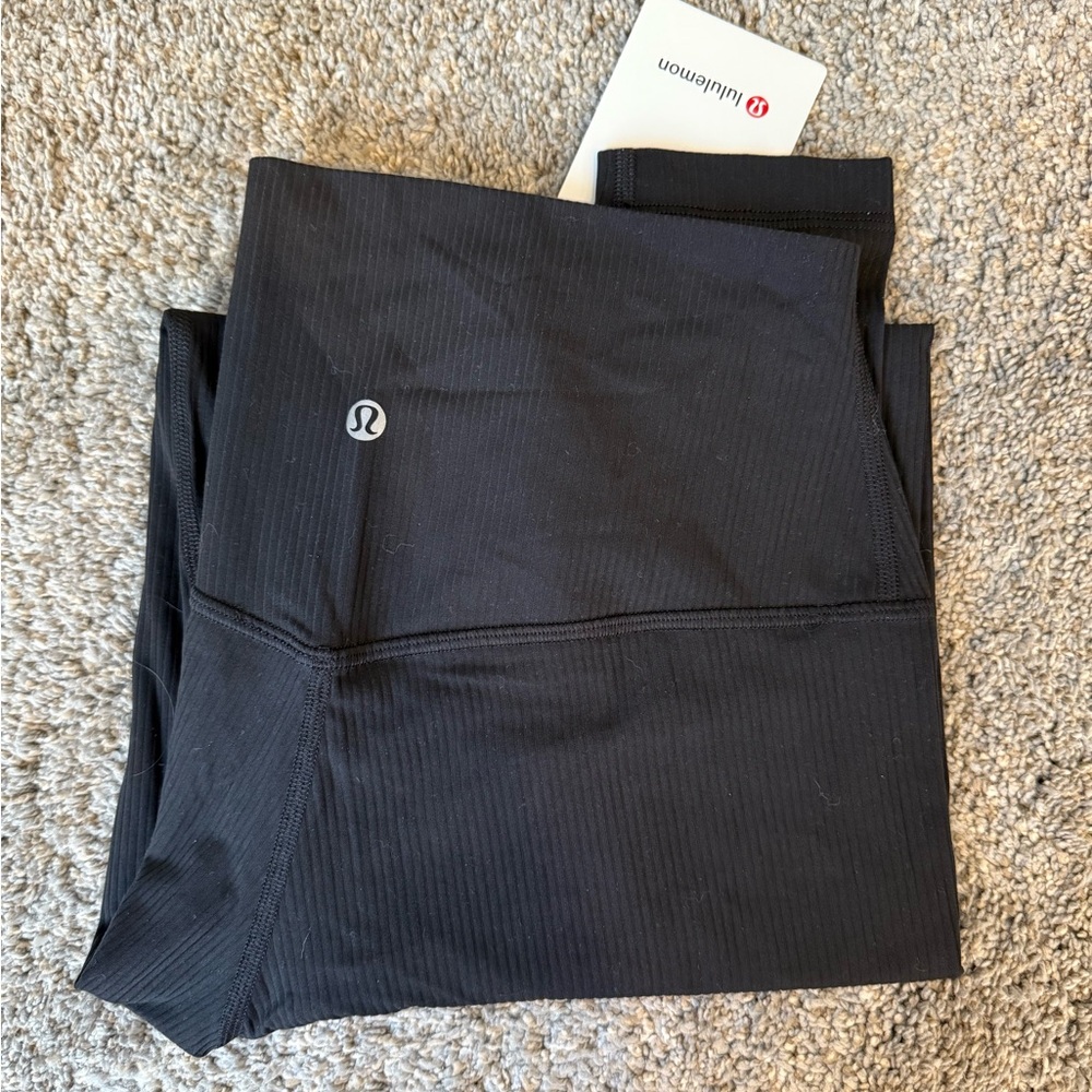 Lululemon Black Ribbed HR Pants